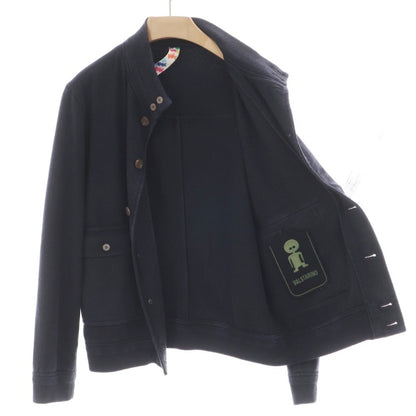 【中古】ヴァルスタリーノ VALSTARINO カシミヤ ガーメントダイ ヴァルスタリーノブルゾン スイングトップ ネイビー【サイズ50】【 状態ランクC 】【 メンズ 】