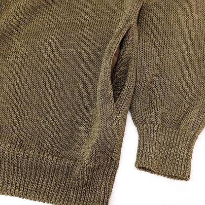 【中古】ジム gim レーヨン美濃和紙 ニット カーディガン カーキブラウン系【サイズ2】【 状態ランクB 】【 メンズ 】