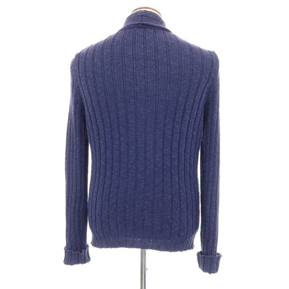 【中古】ドルモア DRUMOHR コットンリネン ショールカラー カーディガン ネイビー【サイズ48】【 状態ランクC 】【 メンズ 】