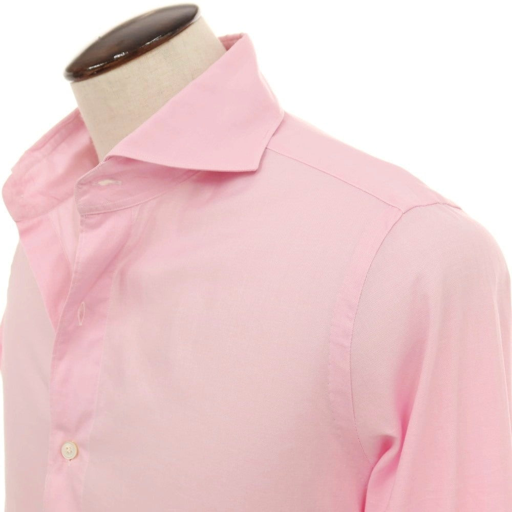 【中古】フィナモレ Finamore コットン ホリゾンタルカラー ドレスシャツ ピンク【サイズ41】【 状態ランクB 】【 メンズ 】