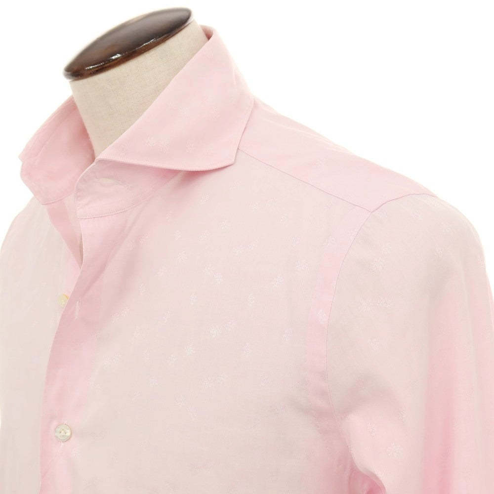 【中古】フィナモレ Finamore コットン系 ホリゾンタルカラー ドレスシャツ ピンク【サイズ41】【 状態ランクC 】【 メンズ 】