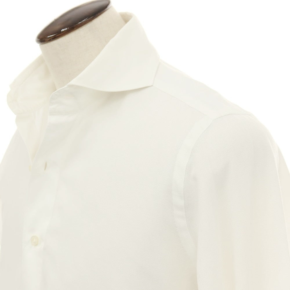 【中古】フィナモレ Finamore コットン ホリゾンタルカラー ドレスシャツ ホワイト【サイズ41】【 状態ランクC 】【 メンズ 】