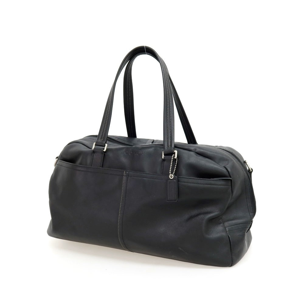 【中古】コーチ COACH レザー ボストンバッグ ブラック【 状態ランクB 】【 ユニセックス 】