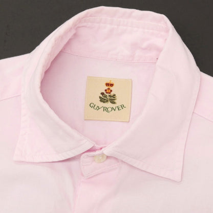 【中古】ギローバー GUY ROVER コットン セミワイドカラー ドレスシャツ ピンク【サイズS】【 状態ランクC 】【 メンズ 】