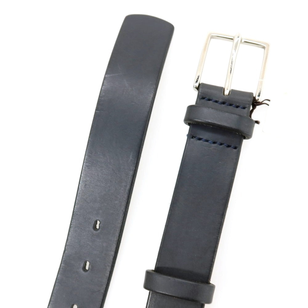 【中古】アーツアンドクラフツ ARTS&amp;CRAFTS BEAUTY&amp;YOUTH UNITED ARROWS別注 TENDER SQUARE BELT レザー ベルト ブラックネイビーxシルバー【サイズ32/80】【 状態ランクA 】【 メンズ 】