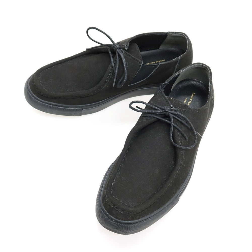 【中古】グリーンレーベルリラクシング green label relaxing スエード スニーカー ブラック【サイズ26.5】【 状態ランクB 】【 メンズ 】