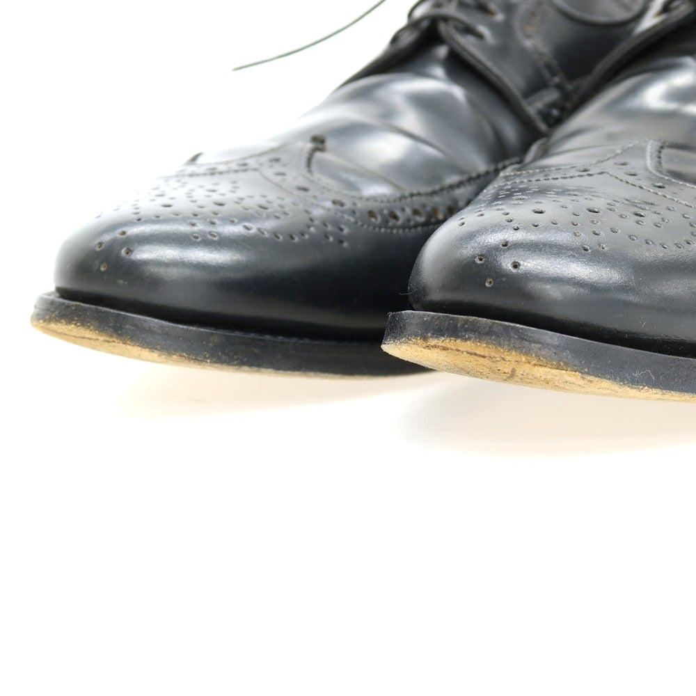 【中古】サントーニ Santoni コードバン ウイングチップ ブラック【 サイズ5 1/2 】【 状態ランクB 】【 メンズ 】