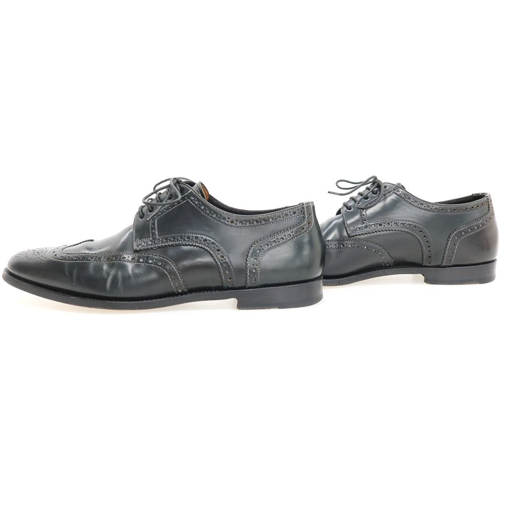 【中古】サントーニ Santoni コードバン ウイングチップ ブラック【サイズ5 1/2】【 状態ランクB 】【 メンズ 】