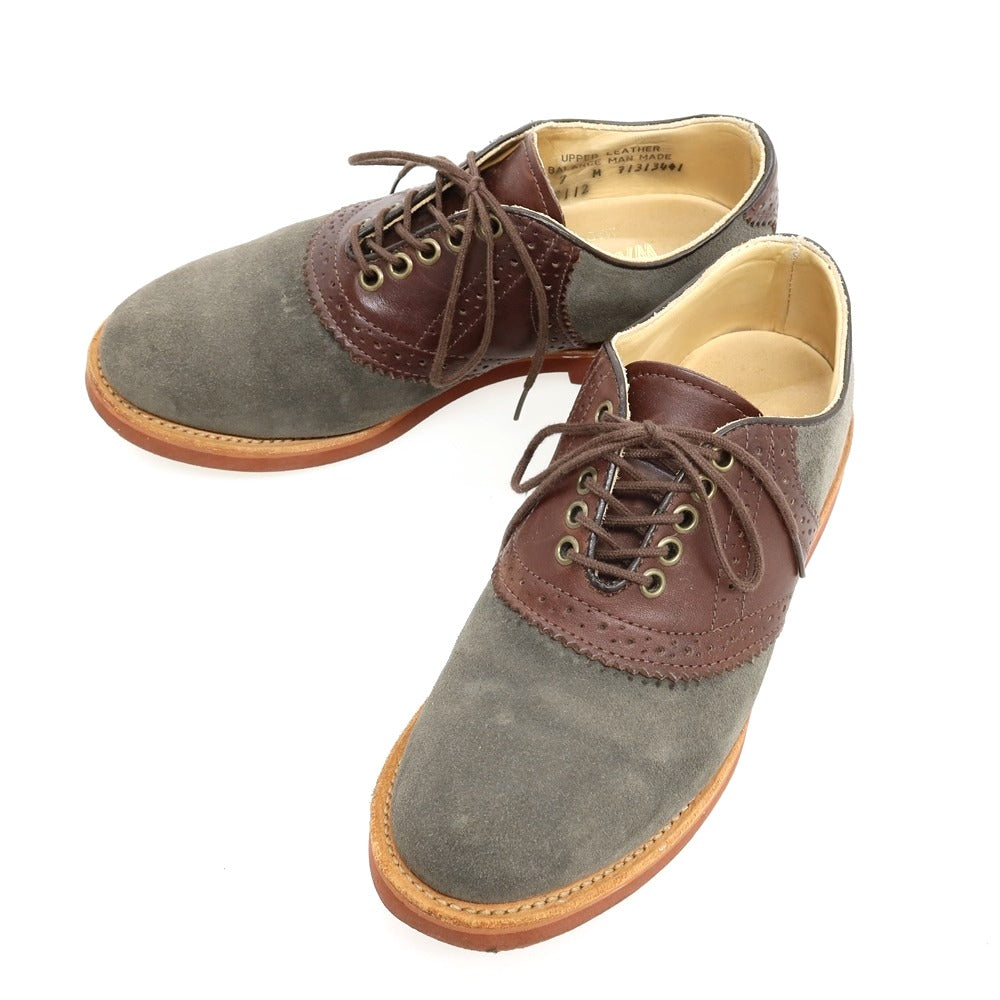 【中古】ウォークオーバー WALK OVER スエードレザー ドレスシューズ グレーxブラウン【サイズ7】【 状態ランクC 】【 メンズ 】