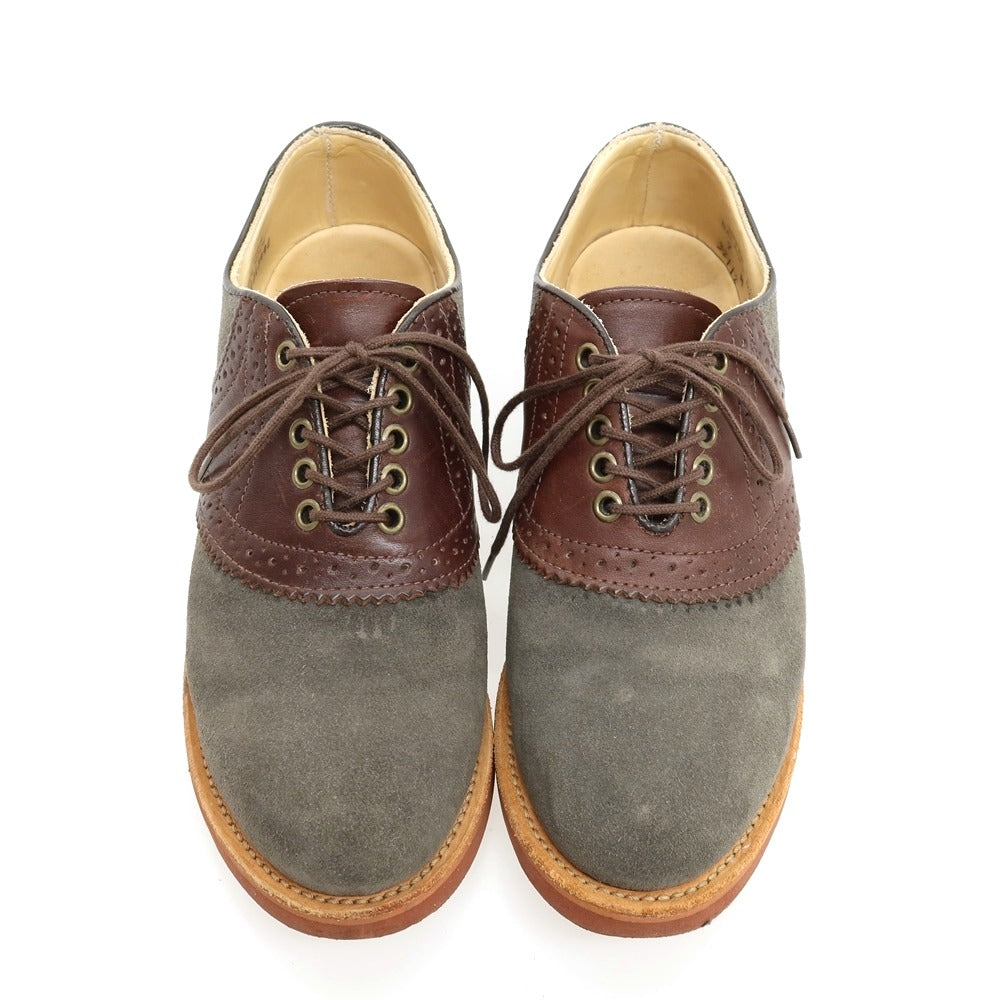 【中古】ウォークオーバー WALK OVER スエードレザー ドレスシューズ グレーxブラウン【サイズ7】【 状態ランクC 】【 メンズ 】