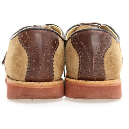 【中古】ウォークオーバー WALK OVER スエードレザー ドレスシューズ ベージュxブラウン【サイズ7 1/2】【 状態ランクC 】【 メンズ 】