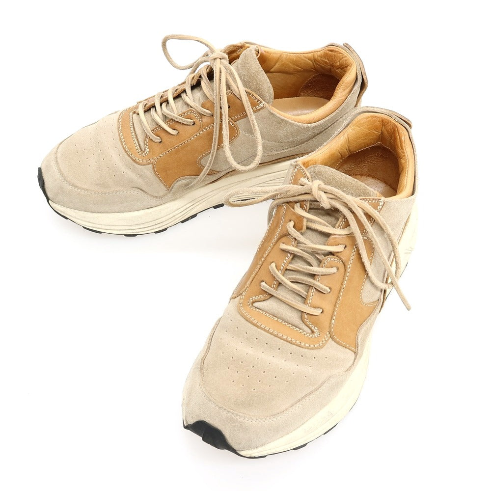 【中古】ブッテロ BUTTERO スエードレザー スニーカー サンドベージュ【サイズ39】【 状態ランクC 】【 メンズ 】