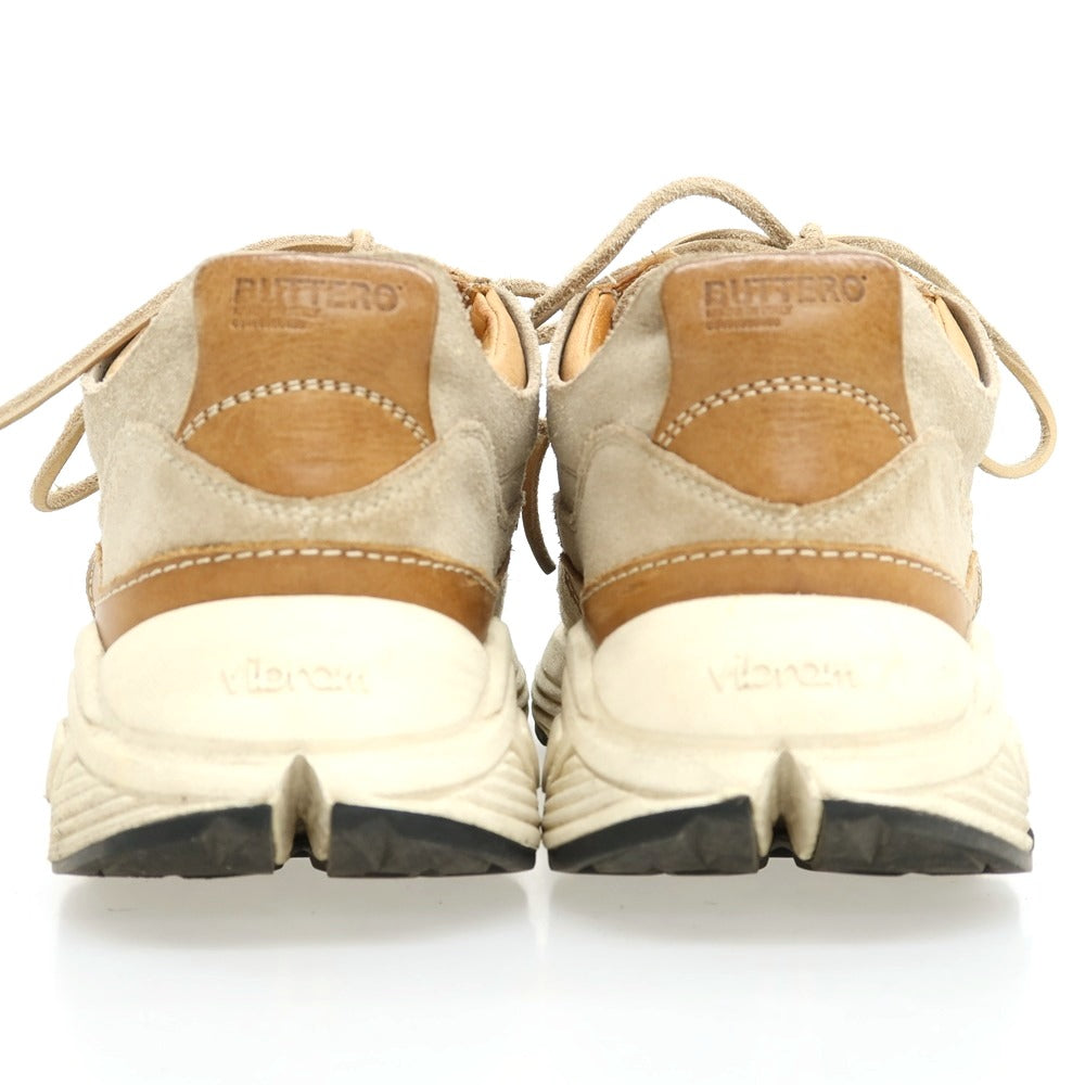 【中古】ブッテロ BUTTERO スエードレザー スニーカー サンドベージュ【サイズ39】【 状態ランクC 】【 メンズ 】