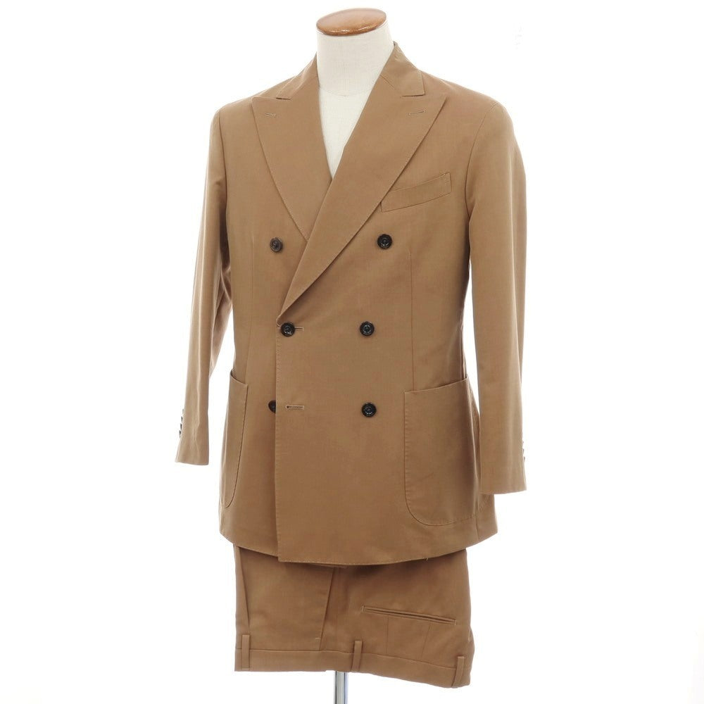 【中古】ボリオリ BOGLIOLI K.JACKET ウールコットン ダブルスーツ オレンジブラウン【サイズ上46/下48】【 状態ランクA 】【 メンズ 】[BPD]