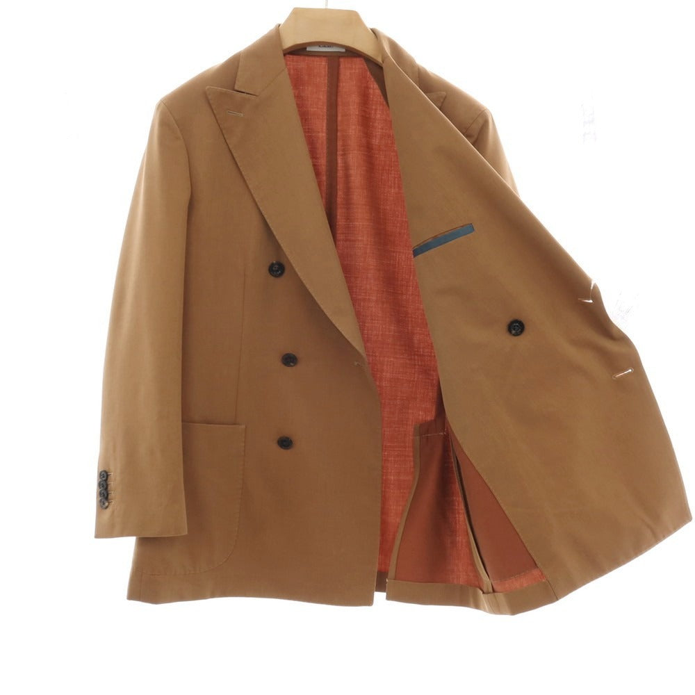 【中古】ボリオリ BOGLIOLI K.JACKET ウールコットン ダブルスーツ オレンジブラウン【サイズ上46/下48】【 状態ランクA 】【 メンズ 】