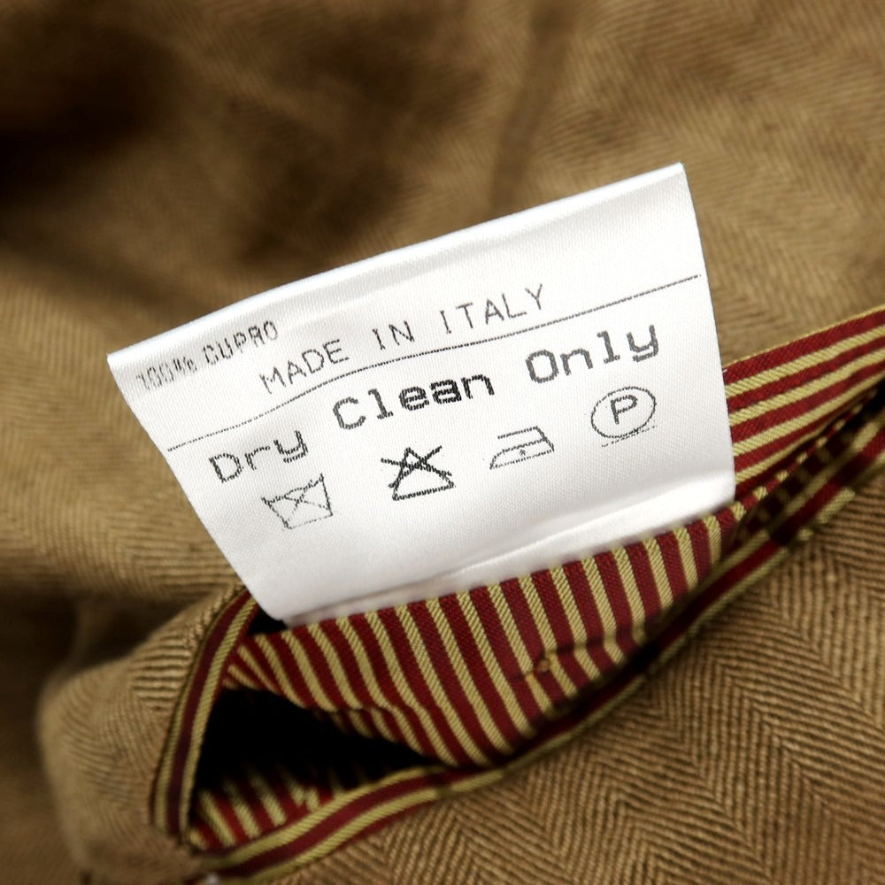 【中古】エルネスト ernesto GFB リネン ヘリンボーン 3つボタンスーツ カーキブラウン【サイズ48】【 状態ランクA 】【 メンズ 】