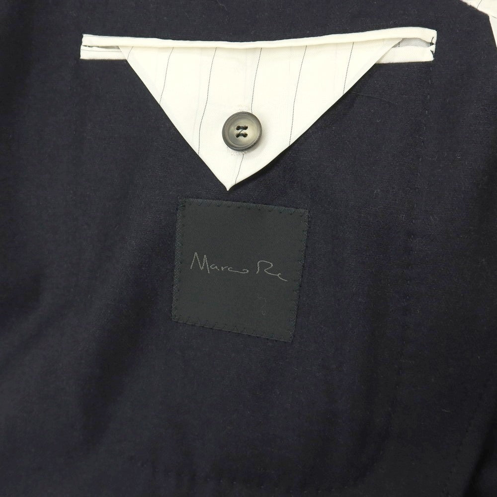 【中古】マルコ レ Marco re スリーピース ウール シャドーストライプ 2つボタンスーツ ダークネイビー【サイズ上50/ジレ52/下52】【 状態ランクA 】【 メンズ 】