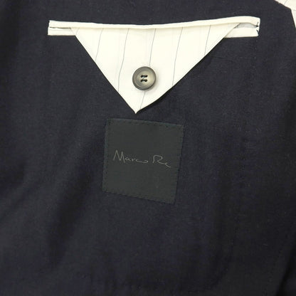 【中古】マルコ レ Marco re スリーピース ウール シャドーストライプ 2つボタンスーツ ダークネイビー【サイズ上50/ジレ52/下52】【 状態ランクA 】【 メンズ 】