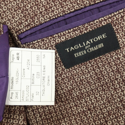 【中古】タリアトーレ TAGLIATORE EREDI CHIARINI別注 コットンウールナイロン ジャージー 2B カジュアルジャケット ボルドー系【サイズ48/R】【 状態ランクB 】【 メンズ 】