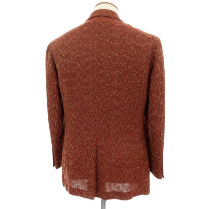 【中古】エルネスト ernesto GFB ツーピース リネンポリエステルコットン 2B カジュアルジャケット ダークレッド系【サイズ48】【 状態ランクB 】【 メンズ 】