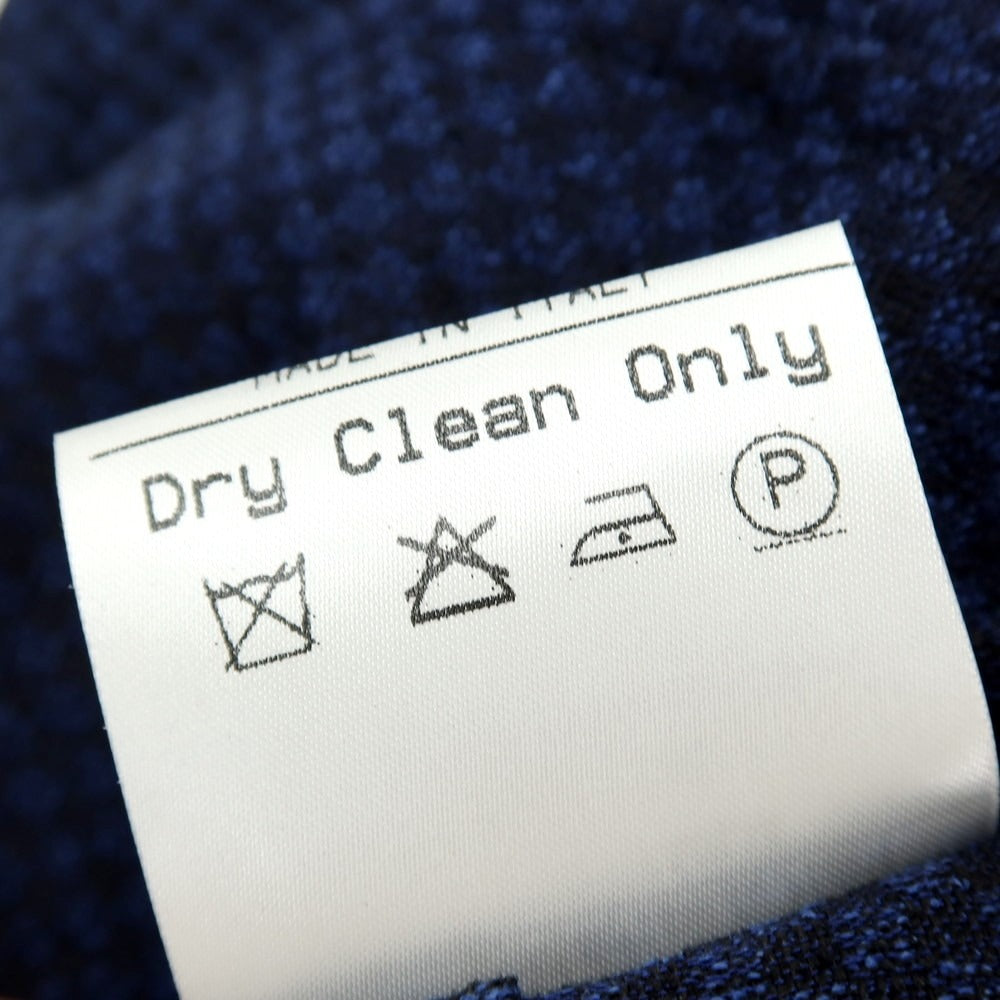 【中古】エルネスト ernesto GFB リネンコットンポリエステル 格子柄 チェック 2B カジュアルジャケット ブルーxブラック【サイズ48】【 状態ランクA 】【 メンズ 】