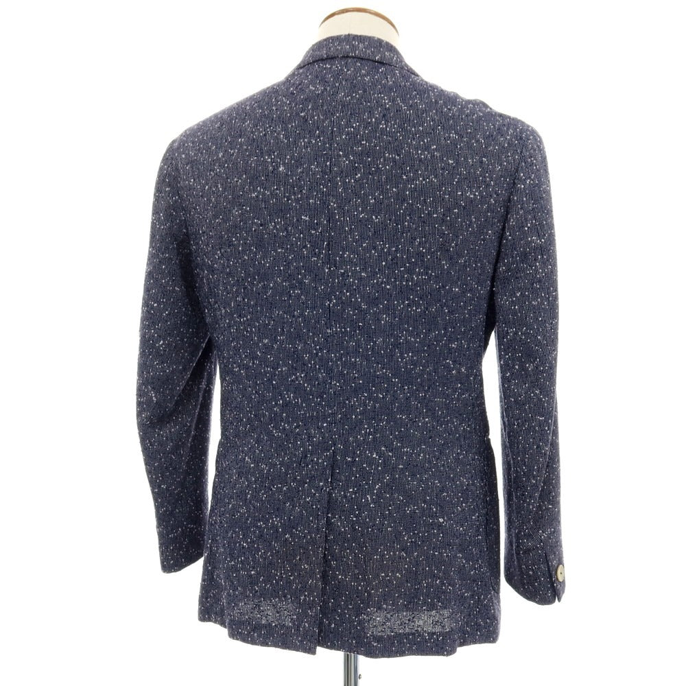 【中古】エルネスト ernesto GFB リネンシルクナイロン 2B カジュアルジャケット ネイビー【サイズ46】【 状態ランクD 】【 メンズ 】