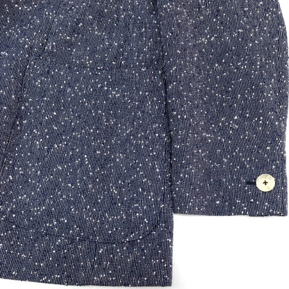 【中古】エルネスト ernesto GFB リネンシルクナイロン 2B カジュアルジャケット ネイビー【サイズ46】【 状態ランクD 】【 メンズ 】