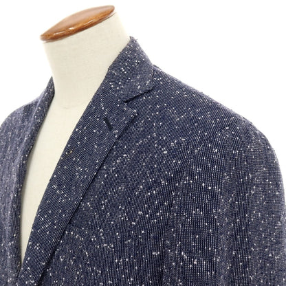 【中古】エルネスト ernesto GFB リネンシルクナイロン 2B カジュアルジャケット ネイビー【サイズ46】【 状態ランクD 】【 メンズ 】