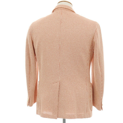 【中古】エルネスト ernesto GFB コットン ダブル4B カジュアルジャケット オレンジxアイボリー【サイズ48】【 状態ランクB 】【 メンズ 】