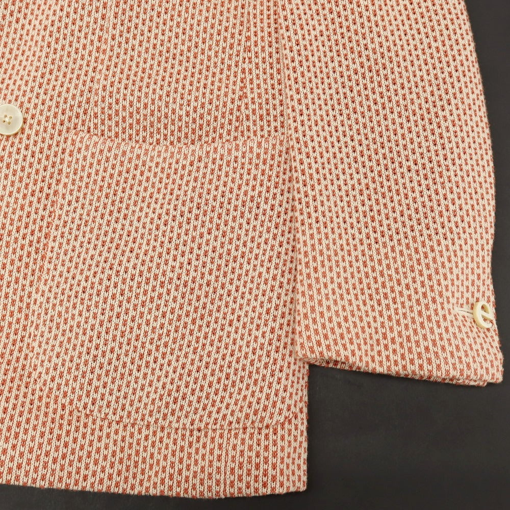 【中古】エルネスト ernesto GFB コットン ダブル4B カジュアルジャケット オレンジxアイボリー【サイズ48】【 状態ランクB 】【 メンズ 】