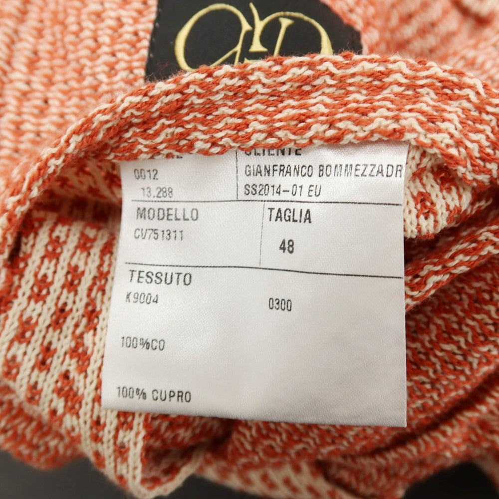 【中古】エルネスト ernesto GFB コットン ダブル4B カジュアルジャケット オレンジxアイボリー【サイズ48】【 状態ランクB 】【 メンズ 】