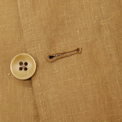 【中古】エルネスト ernesto GFB GIBSON リネンポリウレタン サファリジャケット ブラウン【サイズ48】【 状態ランクB 】【 メンズ 】