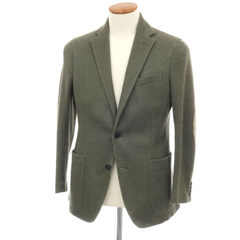 【中古】イレブンティ eleventy リネンコットン 2B カジュアルジャケット オリーブ【サイズ48】【 状態ランクC 】【 メンズ 】