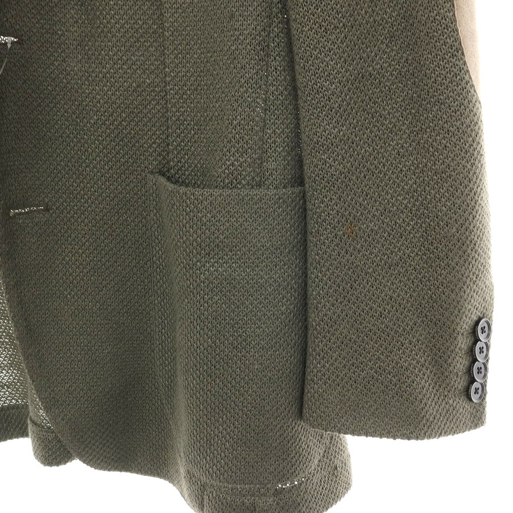 【中古】イレブンティ eleventy リネンコットン 2B カジュアルジャケット オリーブ【サイズ48】【 状態ランクC 】【 メンズ 】