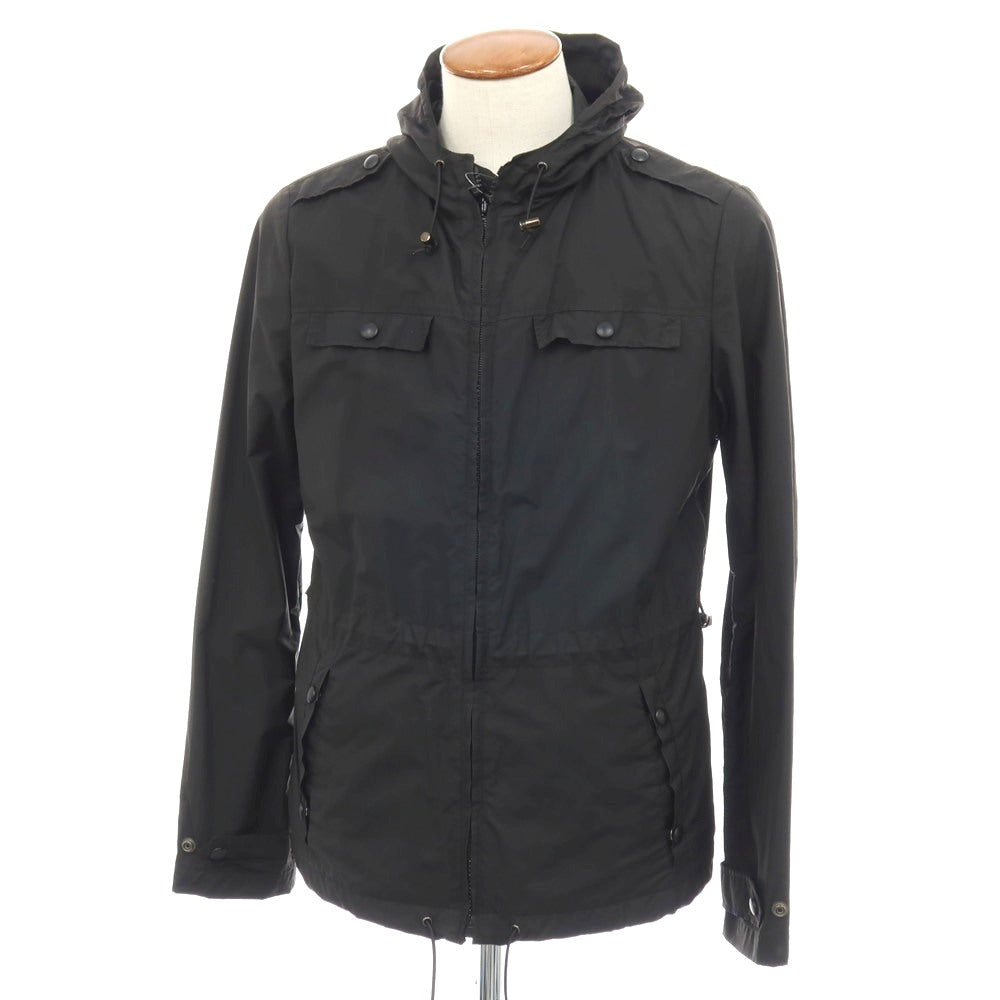 【中古】マウログリフォーニ Mauro Grifoni コットンナイロン ジップアップ マウンテンパーカー ブラック【サイズ48】【 状態ランクC 】【 メンズ 】
