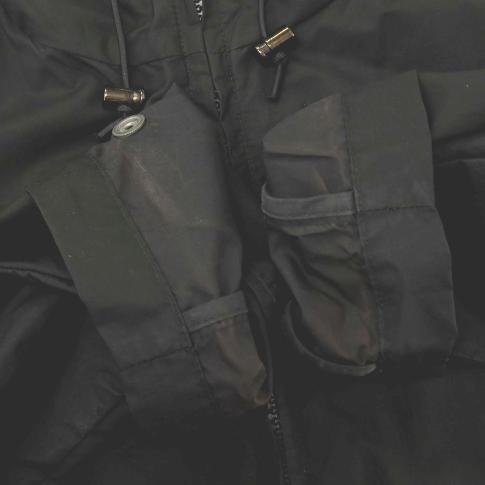 【中古】マウログリフォーニ Mauro Grifoni コットンナイロン ジップアップ マウンテンパーカー ブラック【サイズ48】【 状態ランクC 】【 メンズ 】