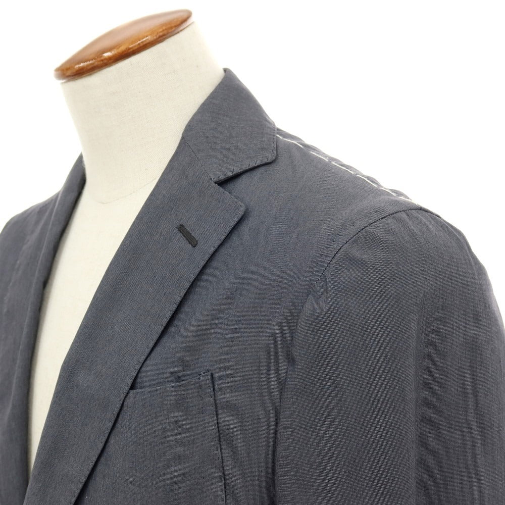 【中古】ノーブランド no brand コットン 2つボタンスーツ グレー【サイズ上46/下48】【 状態ランクA 】【 メンズ 】