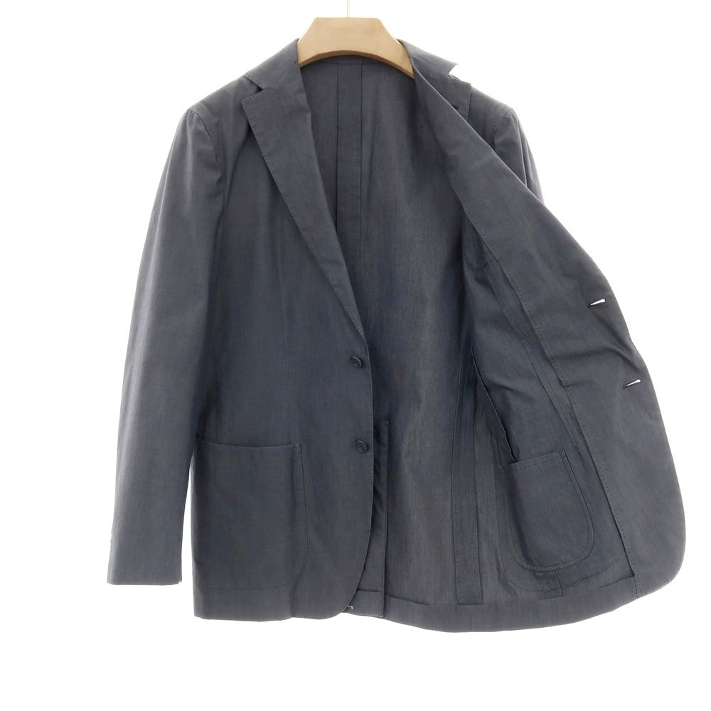 【中古】ノーブランド no brand コットン 2つボタンスーツ グレー【サイズ上46/下48】【 状態ランクA 】【 メンズ 】