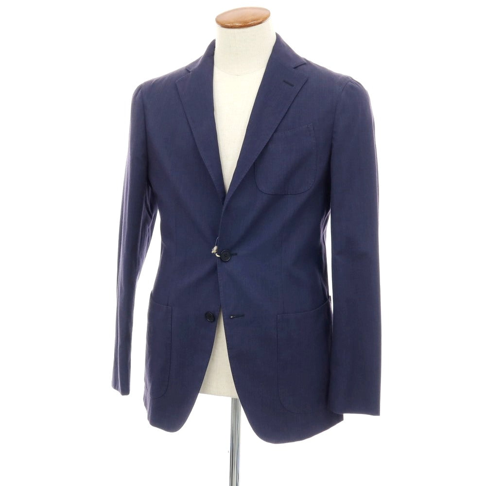 【中古】ノーブランド no brand コットン 2B テーラードジャケット ライトネイビー【サイズ46】【 状態ランクA 】【 メンズ 】