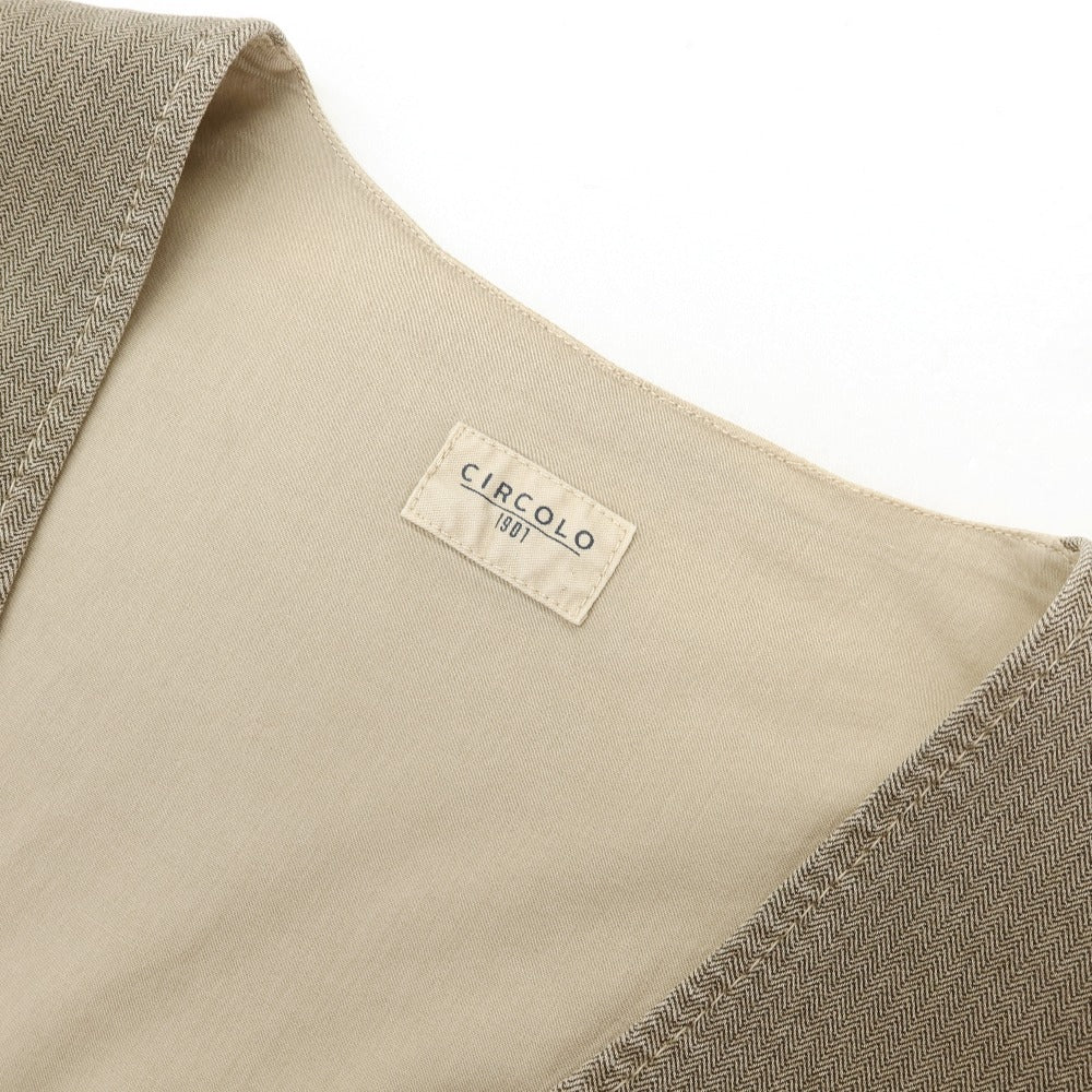 【SALE30%OFF/返品不可】【中古】チルコロ1901 CIRCOLO 1901 ストレッチ コットン カジュアル系ジレ ベスト ダークベージュ系【 サイズ50 】【 状態ランクB 】【 メンズ 】