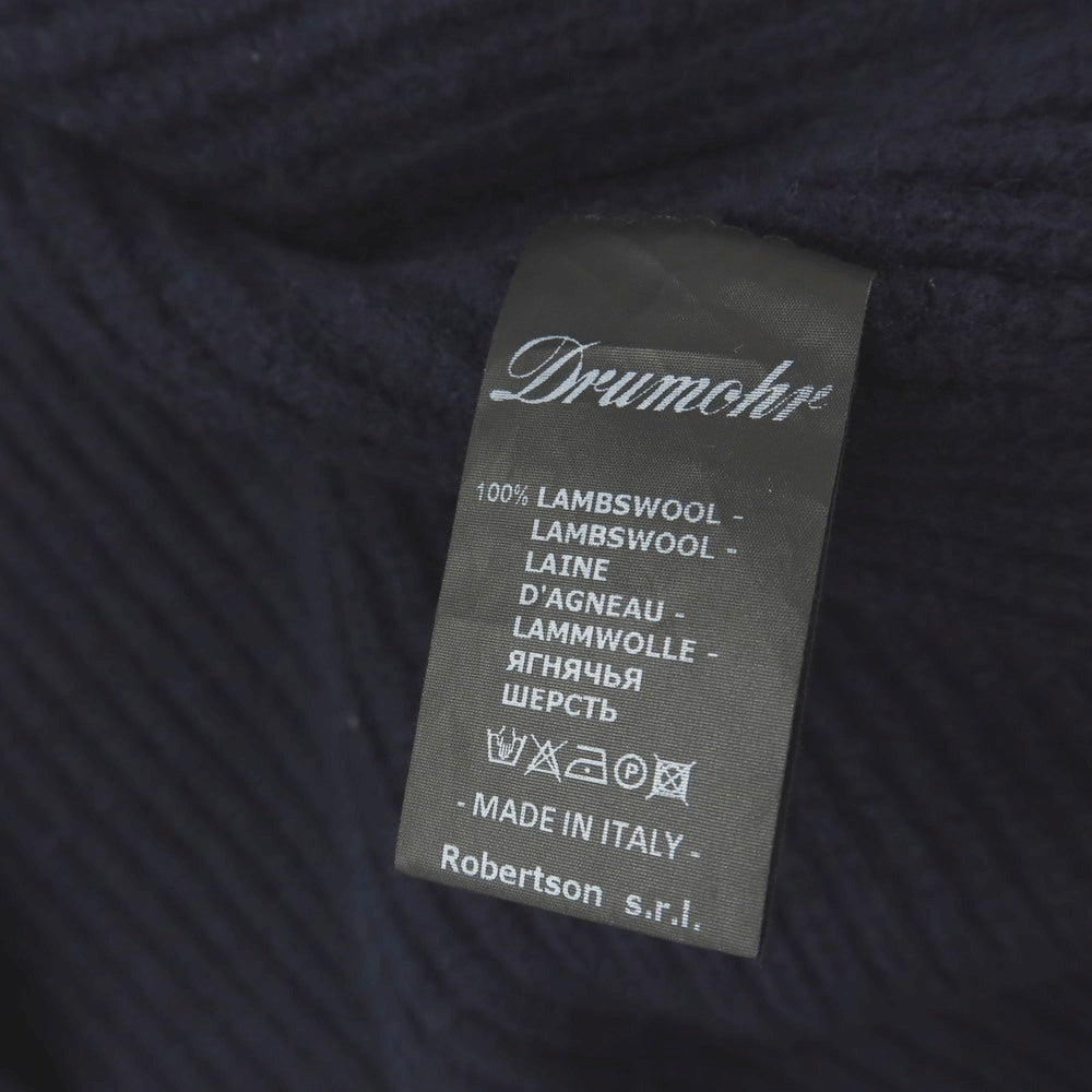【中古】ドルモア DRUMOHR リブ編み ウール ニットコート ネイビー【サイズ48】【 状態ランクB 】【 メンズ 】