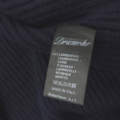 【中古】ドルモア DRUMOHR リブ編み ウール ニットコート ネイビー【サイズ48】【 状態ランクB 】【 メンズ 】