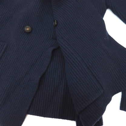 【中古】ドルモア DRUMOHR リブ編み ウール ニットコート ネイビー【サイズ48】【 状態ランクB 】【 メンズ 】