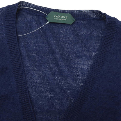 【中古】ザノーネ ZANONE アイスウール カーディガン ライトネイビー【サイズ46】【 状態ランクB 】【 メンズ 】