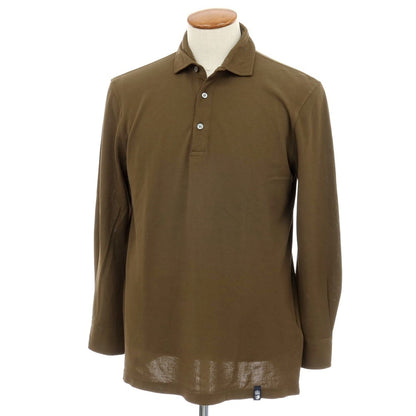 【中古】ドルモア DRUMOHR コットン 長袖ポロシャツ カーキブラウン【サイズM】【 状態ランクB 】【 メンズ 】
