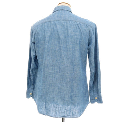 【中古】サルヴァトーレピッコロ Salvatore Piccolo コットン レギュラーカラー プルオーバーシャツ ライトブルー【サイズ40】【 状態ランクC 】【 メンズ 】