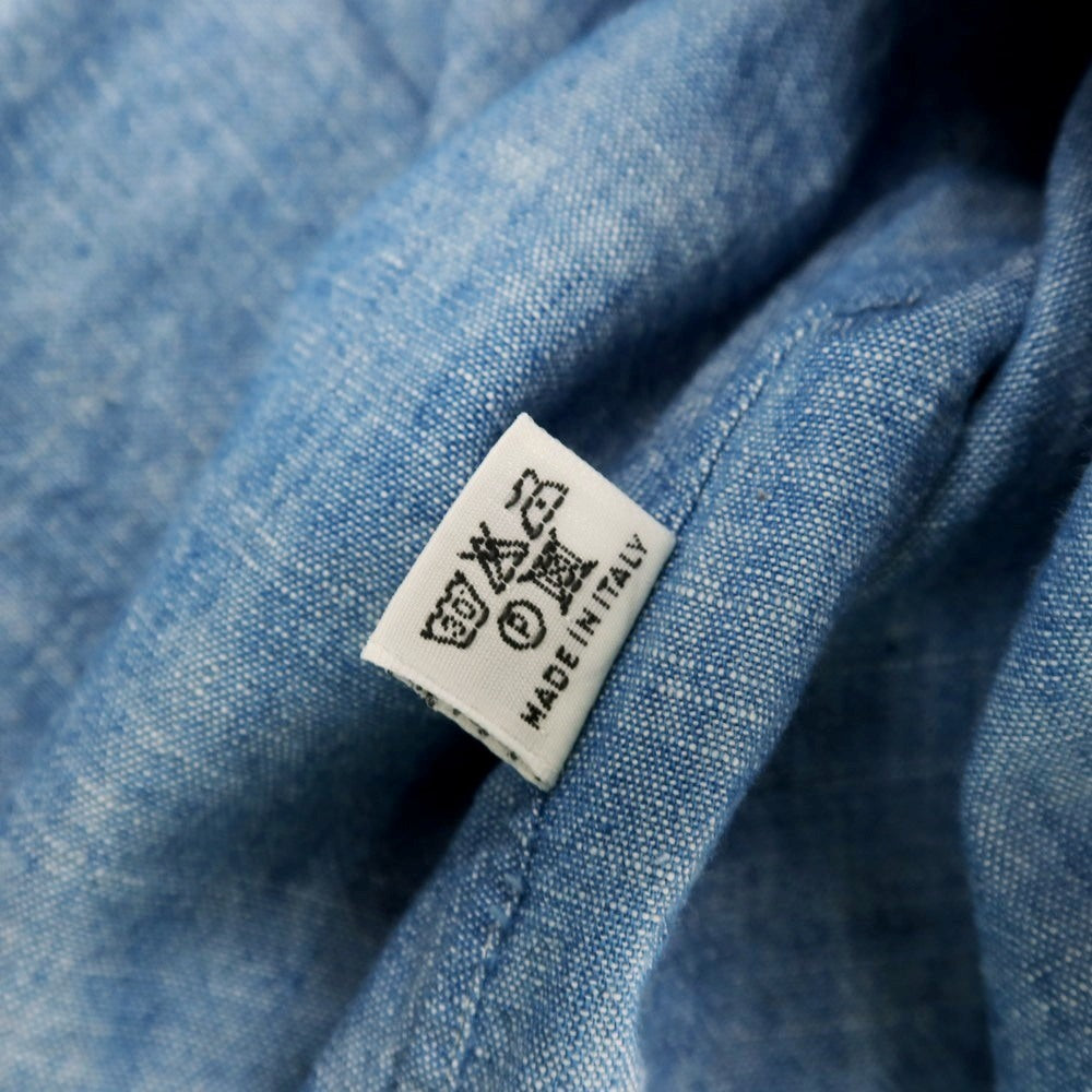 【中古】サルヴァトーレピッコロ Salvatore Piccolo コットン レギュラーカラー プルオーバーシャツ ライトブルー【サイズ40】【 状態ランクC 】【 メンズ 】