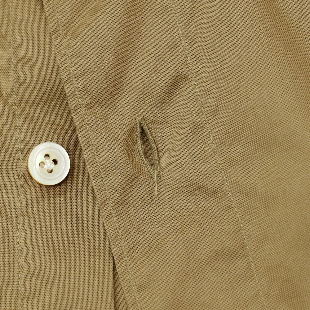 【中古】フィナモレ Finamore コットン ワイドカラー カジュアルシャツ カーキベージュ【サイズ40】【 状態ランクB 】【 メンズ 】