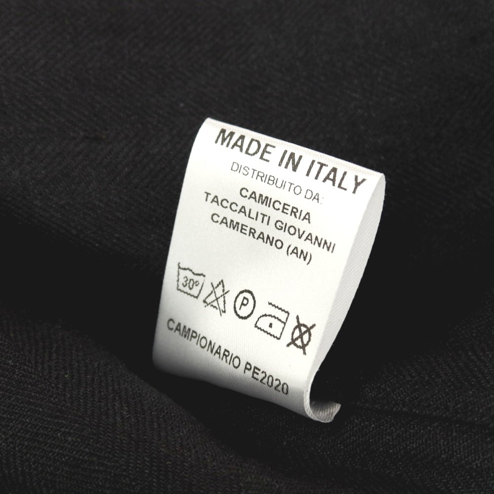 【中古】ギローバー GUY ROVER リネン ワイドカラー カジュアルシャツ ブラック【サイズM】【 状態ランクB 】【 メンズ 】