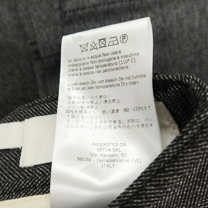 【中古】セラードアー CellarDoor CHINON ウール ヘリンボーン カジュアルスラックスパンツ ブラックxホワイト【サイズ48】【 状態ランクD 】【 メンズ 】